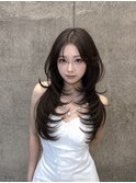 ワンホンレイヤー/ミルクティーブロンド/ダークブルー/千葉