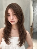 シー バイ ロンド 新宿(Sea by Lond)&nbsp;ワンホンレイヤ ー×ダークブルー[デジタルパーマ/ボブ/韓国]