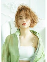 ロンド ストラーダ 心斎橋(Lond strada)&nbsp;【津賀　涼】ショートグレージュカラーボブウルフココアベージュ