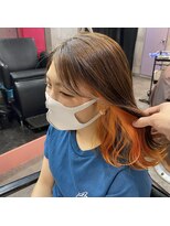 インク 渋谷(INK.)&nbsp;ブリーチ1回～！オレンジインナーカラー！