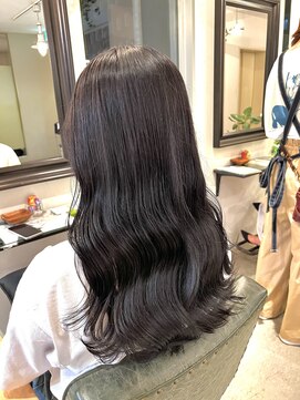 エクボ(ekubo.) 髪質改善/ラベンダーグレージュ/ロング/透明感カラー/銀座