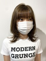 ナルヘアー 越谷(Nalu hair) ウルフカット×シアーベージュ