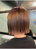 切りっぱなし風外ハネボブヘア