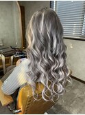 シルバーグレーハイライトグラデーション