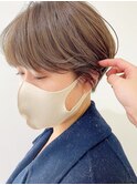  &nbsp;大人ショートボブ丸みショートマッシュショートカット前髪あり