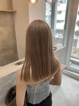 エマ 日吉(emma) 【emma小濱】透け感のあるミルクティーベージュ