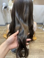 スノードロップ 高円寺店(Snowdrop)&nbsp;デザインカラー/レイヤーカット/ウェットヘア/オリーブベージュ