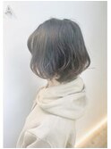 イメチェン/艶髪/ダークアッシュ/大人ミディアム/透明感ボブ