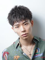 アルファ 新宿(alpha)&nbsp;フェザーパーマ/ブルーブラック/刈り上げセンターパート[新宿]