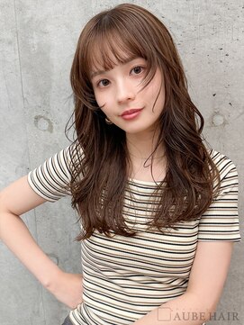 オーブ ヘアー ラフィネ 帯広店(AUBE HAIR raffine) 20代・30代_垢抜けブラウン_レイヤーロング