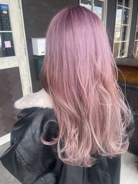 ムード マグ レーベル 南松本(MOOD Mag Label) 透明感カラー★ダブルカラーブリーチピンクミルクティー