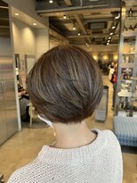オーガニック リブ 川越(organic+live)&nbsp;抜け感♪ハイライトショートカットグレージュショートボブ