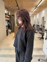 サンドット(Sun.)&nbsp;セクションカラー/ピンクブラウン/ミディアムスタイル/髪質改善