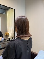 ワ ヘアー(wa-hair)&nbsp;ネオデジタルパーマで毎朝ラクな美髪ミディ/オレンジベージュ/艶