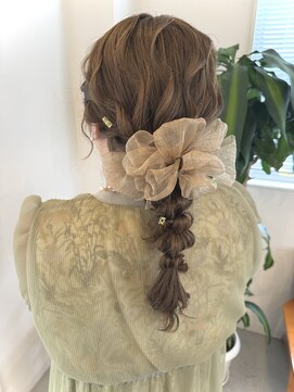 ジジ 宇都宮(Gigi) くびれヘア/フェイスレイヤー/アプリコットオレンジ/宇都宮/鶴田