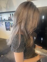 ムード マグ レーベル 南松本(MOOD Mag Label)&nbsp;夏色ブリーチ×透明感ミルクティー◎20代30代小顔レイヤー