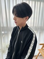 メンズサロン トレヘアー 京都烏丸店(tRe hair) 毛流れセンターパート フェザーパーマ ブルーブラック