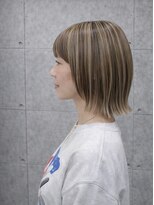 リトマス 二子玉川(litmus)&nbsp;白髪ぼかし/シャンパンベージュ/ボブ/50代/艶髪/40代/ハイライト