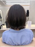 くびれボブに赤み消しグレージュ♪