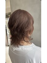 ムーク 海老名(MUUK)&nbsp;【MUUK海老名】白髪ぼかし/ピンクベージュ/ミディアムパーマ