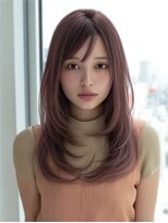 ダル 渋谷/表参道(DAL.)&nbsp;ボルドーカラー/艶カラー/レイヤーカット/顔周りレイヤー