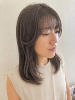 モック 蒲生四丁目店(moc)&nbsp;顔まわりレイヤー×大人グレージュミディ