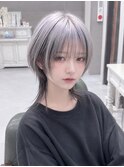 地雷系女子マッシュウルフ/デザインカラー
