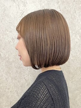 エリマ 調布(elima) ミニボブ/ブラウン/イルミナカラー/大人ショートヘア/ハイライト