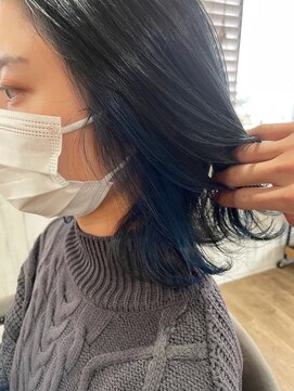 ヘブンリー(heavenly) #インナーカラー#インナーブルー#ネイビー#アッシュベージュ