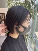 あごラインボブ/縮毛矯正/バッサリカット