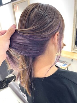 ラッキーヘア 加古川(Lucky Hair) インナーカラー×ディープパープル【カドワキ】