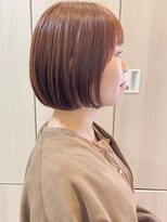 ラ ファブリック 草加(LA FABRIQUE)&nbsp;ミニボブ　オレンジブラウン　ぱつっとボブ　草加ボブ