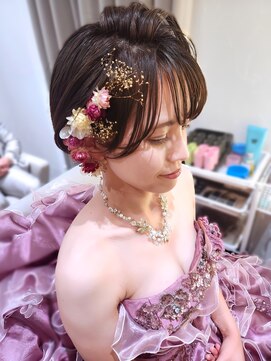 ブラウ ネイル パーティー(Blau Nail Party) ショート花嫁ヘア