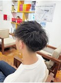 ベリーショート/ダークアッシュ/ニュアンスパーマ/韓国マッシュ