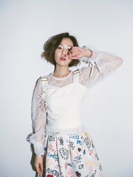 カバーヘア ブリス 志木南口駅前店(COVER HAIR bliss) ミックスカール切りっぱなしAラインボブウェットヘアtk志木