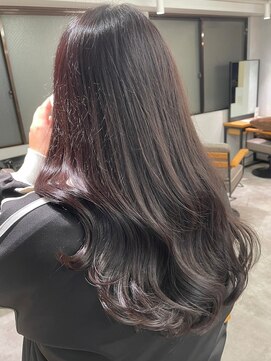 ミュラ(mulah) ラベンダーグレージュ透明感カラー＊ゆる巻きロング艶カラー