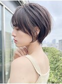 ショートボブ髪型30代40代50代前髪あり前髪なし面長丸顔【倉田】