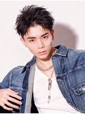 爽やか黒髪短髪(フェザーショート)アップバング