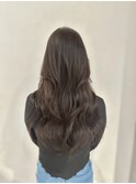 20代30代レイヤーカット 艶カラーチョコブラウン 韓国ヘア