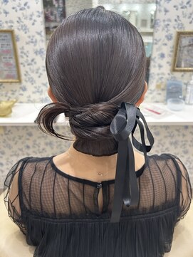 サクララ(Sakura la) カチモリヘア/韓国ヘア/リボン/結婚式/参列ヘア/お呼ばれヘア