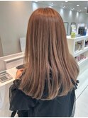 シルキーベージュのツヤロング