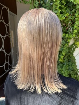 ピークスヘア(peaks hair) ホワイト ミルクティー ベージュ ◎Aina