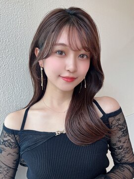 アフロート エル 錦糸町(AFLOAT L) 結んでもかわいいくびれセミロング × ミルクティーベージュ