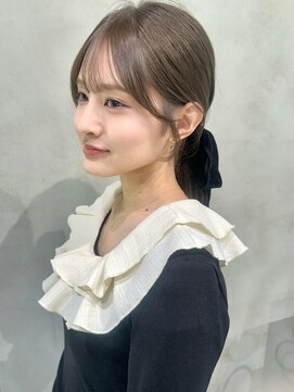 顔まわりカット　前髪カット　韓国ヘア　レイヤーカット