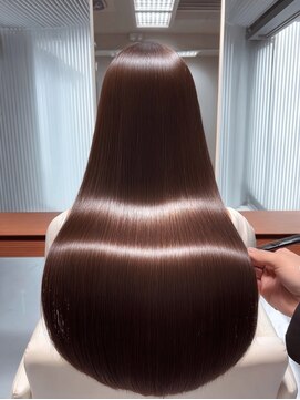 ダル 渋谷/表参道(DAL.) 韓国風ヘーゼルベージュ美髪ストレート矯正ロングローレイヤー