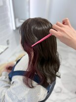 ヴァンカウンシル 一宮店(VAN COUNCIL)&nbsp;イヤリングカラー×透明感あるピンク系カラー/インナーカラー