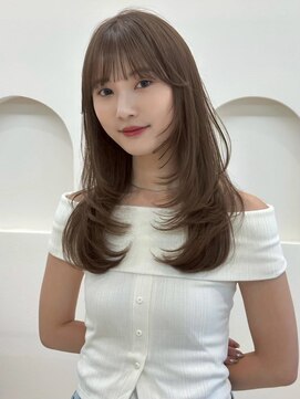 ノイ 銀座(noi) 顔周りレイヤーカットロングレイヤーボブ韓国ヘアハッシュカット