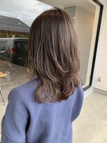ファム 札幌大通(fam)&nbsp;春カラー白髪染めアッシュグレー×ミディアムレイヤー似合わせ