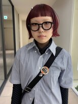 キルトプラスリム(Qilt+LIM)&nbsp;ワインレッド×オン眉BOB