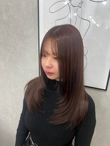 プライズ 所沢プロぺ通り店(prize)&nbsp;ピンクブラウンカラー顔まわりレイヤースタイル所沢